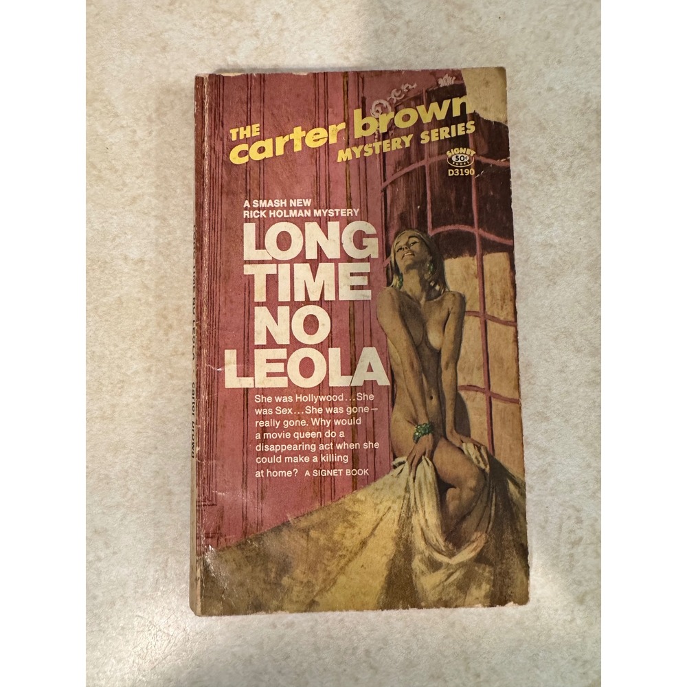 Long Time No Leola Carter Brown Rick Holman Mystery Signet D3190 1st Print 1967‎